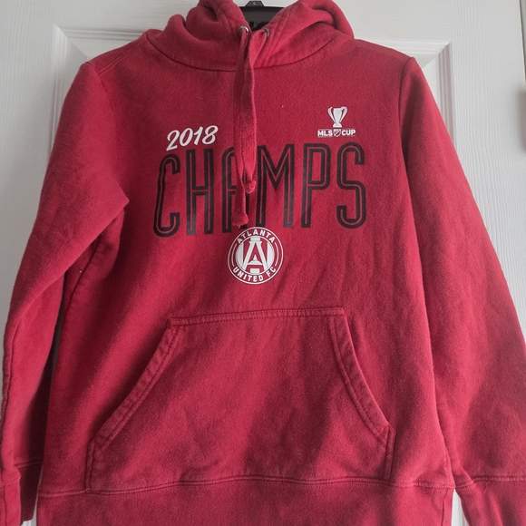 adidas Tops - Adidas Atlanta United FC 2018 MLS Cup Champions Hoodie Red Small